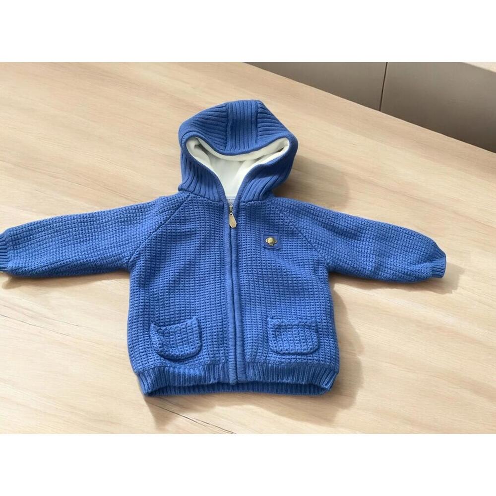 Cozy Blue Hoodie Jacket for Kids - Size 6-9 mos B19